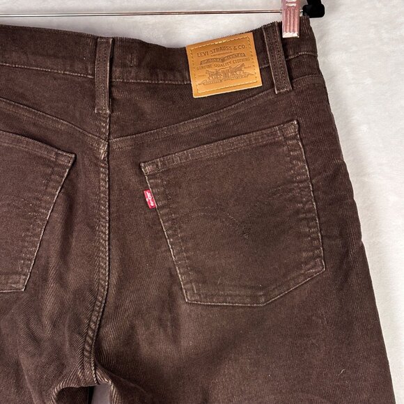 Levi's Premium Wedgie Straight Corduroy Pants Brown Women’s 30 High Rise W30 L28 - Picture 7 of 9